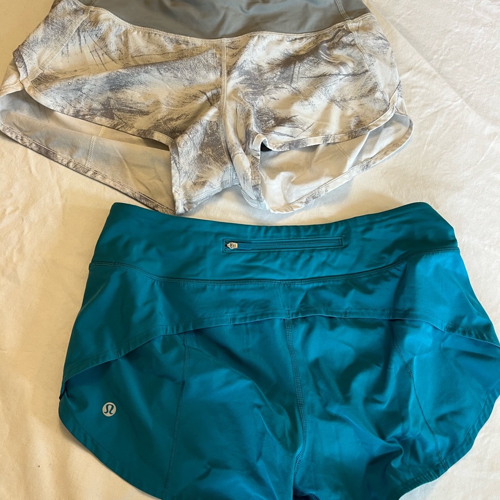lululemon athletica Blue and Gray Athletic Shorts